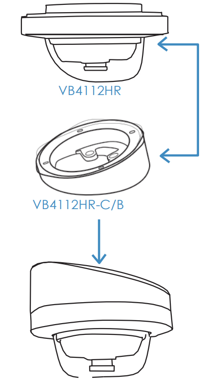 VB4112HR Optional Wedge Fitting 4 ST815 Cameras Plugged into MDVR4S